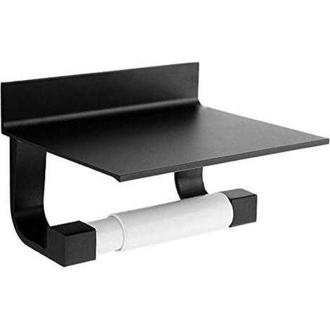 Support de papier toilette avec étagère pour papier toilette - Noir-Fei Yu (1/5)
