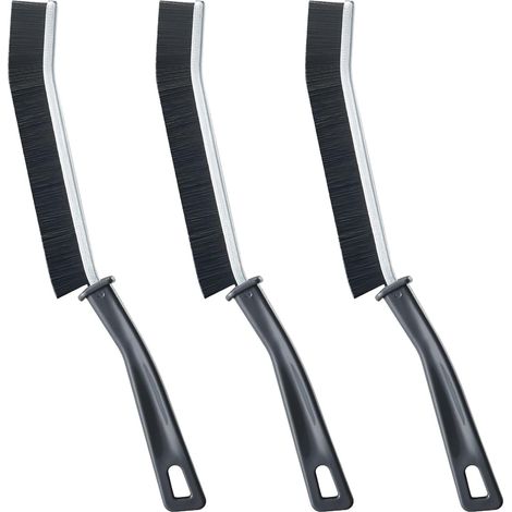 Brosse de nettoyage à poils durs pour les recoins, brosse WC, nettoyage des espaces étroits pour la salle de bain et la cuisine (ensemble de 3 pièces) (1/5)