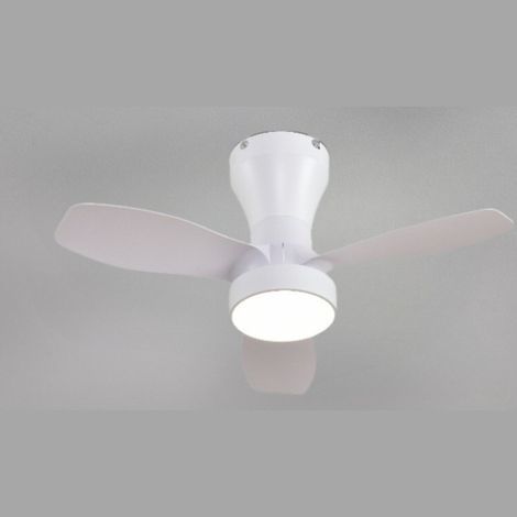 Plafonnier Ventilateur Réversible avec Éclairage LED Dimmable pour Chambre et Salon,Blanc