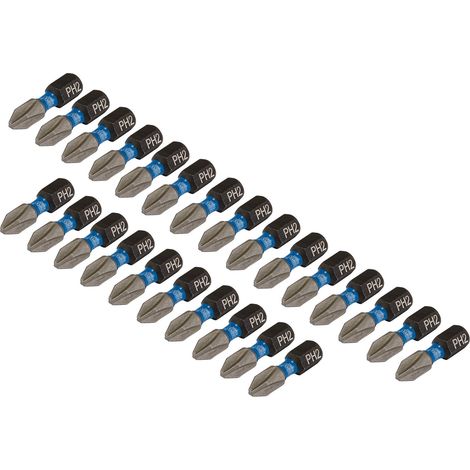 Draper PH2X25MM IMPACT S/D BIT 25PK 05691 Cross Slot/PH Type Impact Screwdriver Bits, 1/4" Hex