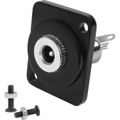 5.5mm2.1mm Panneau Montage Adaptateur DC 5.52.1mm Femelle à 2Pin Soude Terminal Connecteur DC5521 Soudure Prise, Panneau/D Panneau Montage, pour Sécurité Caméra TV Décodeur Lampe LED (1/5)