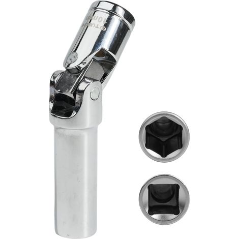 10-mm-3/8"-Sechskant-Glühkerzensteckschlüssel, 10-mm-Kfz-Glühkerzensteckschlüssel, Chrom-Vanadium-Stahl (10 mm)