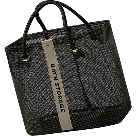 Sac de douche en maille pour homme, trousse de toilette portable, organiseurs de salle de bain, panier de rangement en maille, organiseurs de salle de bain (1/5)