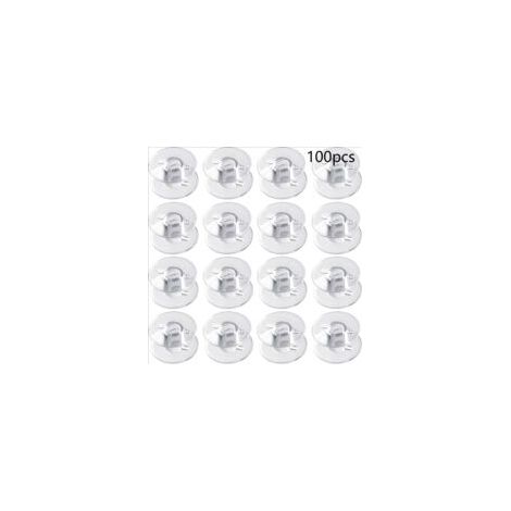 100 Rocchetti di plastica trasparenti per macchine da cucire Brother, Singer, Kenmore, Janome e la maggior parte delle macchine da cucire - Crezuo (1/4)
