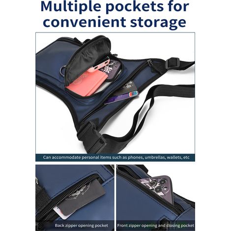 Borsa da gamba per moto, per uomo e donna, ideale per viaggi all'aperto, escursionismo, ciclismo, impermeabile, di grande capacità e multifunzionale.