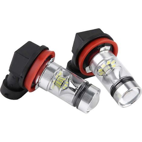 Kit de 2 ampoules LED H8 H9 H11 6000K Super White 100W pour phares antibrouillard et feux de route (1/5)