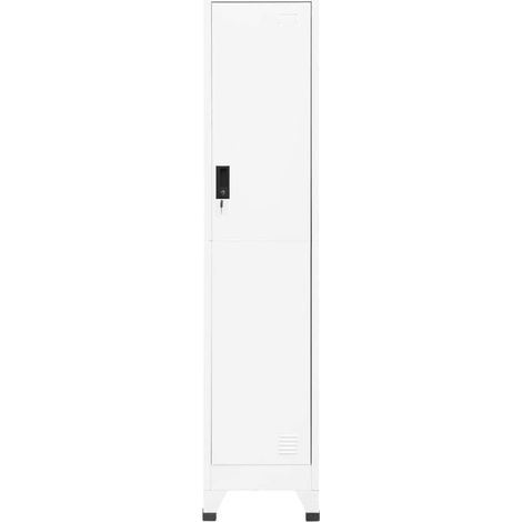 Maison Exclusive - Taquilla de acero blanco 38x45x180 cm (1/5)
