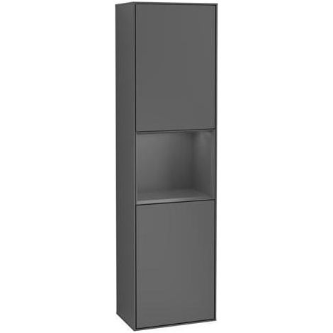 VB Hochschrank Finion F47 418x1516x270mm mit Beleuchtung FK/RE/AP: GK/GK/- (1/4)