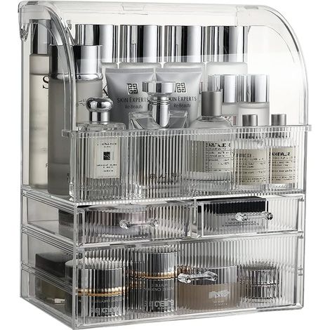 Professioneller großer Kosmetik-Organizer – Badezimmer-Aufbewahrungsbox mit Schubladen, Make-up-Aufbewahrung und Display