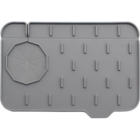 Silikon-Wasserhahnmatte für die Küchenspüle, spritzwassergeschützt, Silikon-Wasserhahngriff, tropffreie Trockenmatte zum Schutz von Küchen- und Badezimmerarbeitsplatten (1/5)