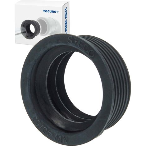tecuro Siphon-Gummimanschette für Abflussrohr Außen Ø 50 mm x Innen Ø 40 mm (1/3)