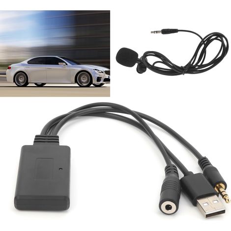 Adaptateur universel pour microphone mains libres avec câble d'assistance radio Bluetooth automobile (n° 35) (1/5)