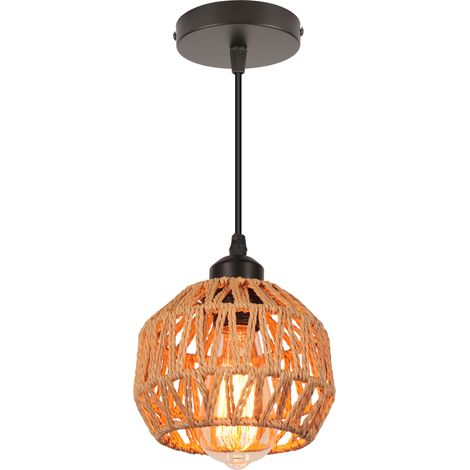 Vintage Pendant Light Hemp Rope Ceiling Light Indoor Metal Ceiling Light For Living Room Bedroom Hallway 1PCS (1/5)