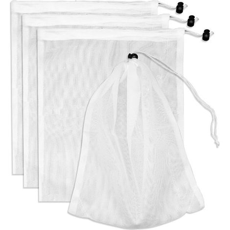 Bolsas para aspiradora de piscina - Malla fina - Juego de 4 - Blancas (1/5)