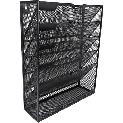 Porte-fichiers mural suspendu en métal 6 niveaux organiseur polyvalent pour maison (1/5)