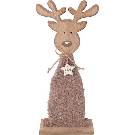 TrendLine Dekofigur Rentier 13x5x31 cm Weihnachten Xmas weihnachtlichen Flair