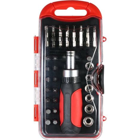 Coffret de clés à douille ING, ensemble de tournevis multifonctionnels de 30 pièces, comprenant des douilles et des embouts de perçage, adapté aux téléphones portables, aux ordinateurs portables et au (1/2)