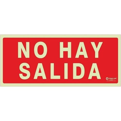 DUVER señal de prohibición. luminiscente. plástica. 297 x 105 mm