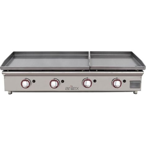 Plancha à Gaz DUO en Acier Laminé 800x400 et 400x400 mm - Arilex
