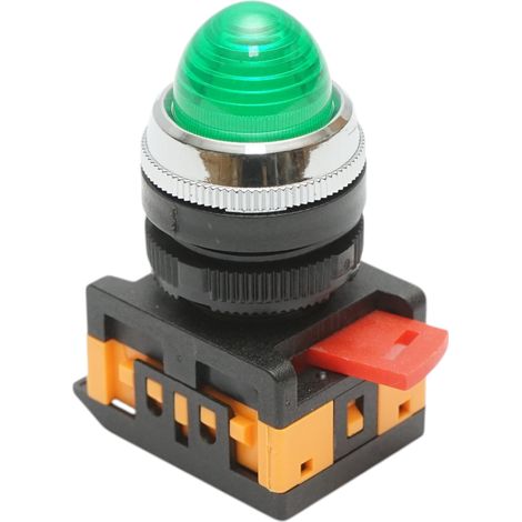 Lampada di segnalazione a LED verde 220V AC 22mm Breckner Germany (1/5)