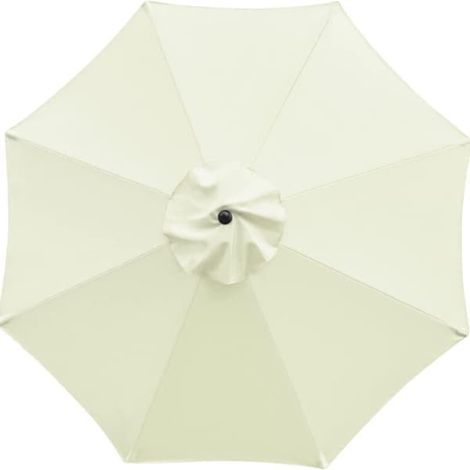 Toile de rechange pour parasols à 8 baleines, pour jardins, terrasses, piscines et parasols autoportants (blanc cassé, 3 mètres/8 baleines) (toile incluse) (1/5)