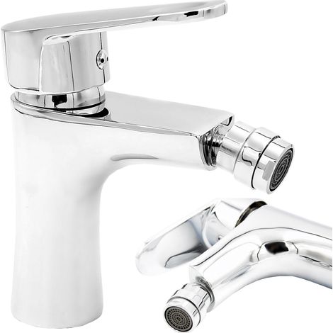 Mitigeur Bidet Chromé COBI - Robinet sur Pied, Tête Céramique, Résistant aux Taches et Températures. (1/5)