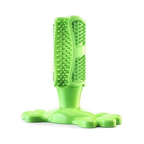 Chien Brosse Dents Bâton Chien Jouets Mâcher Masseur Nettoyage Efficace pour Chien Taille Moyenne Chiot Chats Brossage Dentaire Caoutchouc Résistant Aux Morsures（vert, grand） (1/5)