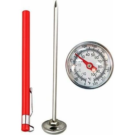 Umweltfreundliches Bodenthermometer aus Edelstahl SS304 – Wasserdicht – Temperaturbereich 0 °C bis 220 °C – Genauigkeit ±2 °C (1/5)
