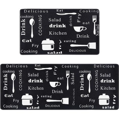 2 tapis de cuisine 40×60cm+40×120cm,