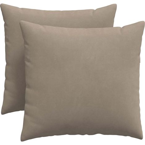 Maison Exclusive - Cojines de sofá 2 pcs Taupé 50 x 50 cm tela