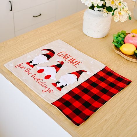 Nappe De Noël - Nappe De Table En Lin Avec Motif Festif - Pour Décoration De Table À La Maison Ou En Hôtel - 1 Pièce (1/3)