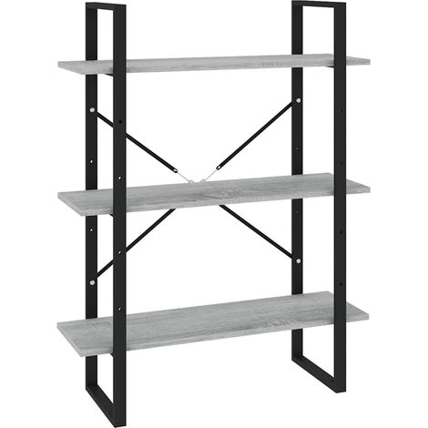 Maison Exclusive - Estantería madera contrachapada gris Sonoma 80 (1/5)