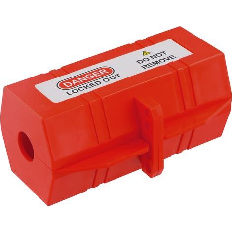 Dispositif de Verrouillage de Prise Rouge, Lockout Tagout, Boîte de Verrouillage de Prise, Dispositif de Consignation pour Prises Électriques (L) (1/5)