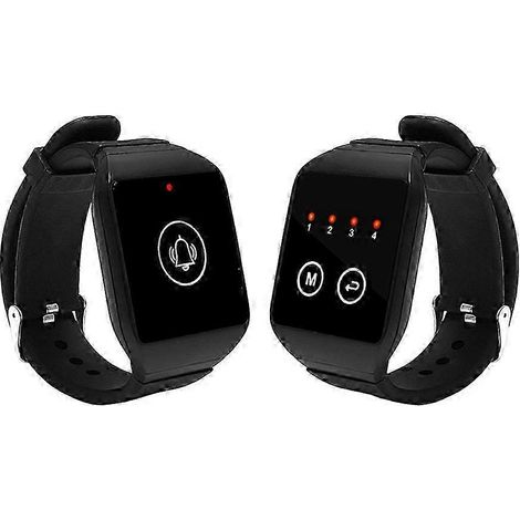 Récepteur sans fil pour montre, bipeur de serveur, bipeur de restaurant, compatible avec la maison, les cafés, les cabinets dentaires, les bureaux et les salles de réunion. (1/5)