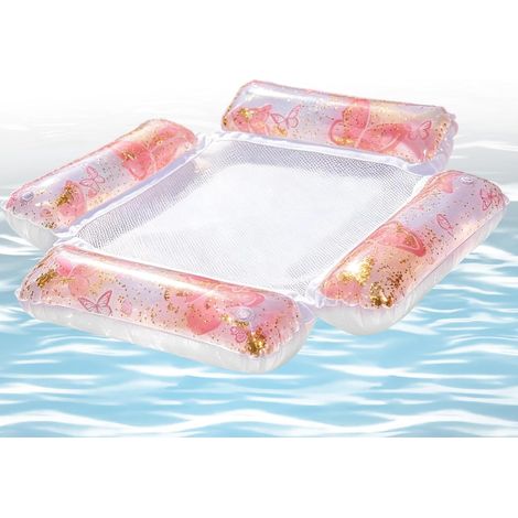 Erwachsene Pool Floats Groß Faltbar Mesh Schmetterling Glitzer Mehrzweck Aufblasbare Liege, Floß für Urlaub, Wasserpark, Fluss, See, Meer, Reisen, Foto-Requisite, Party (1/5)