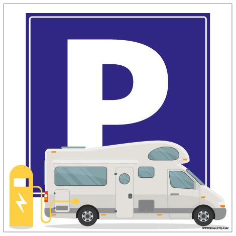 PANNEAU PARKING POUR CAMPING-CAR (H0458) - Adhésif - 125 x 125 mm