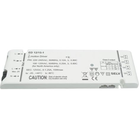 L&S LED Emotion Driver 12V, 15W, 110V/230V
