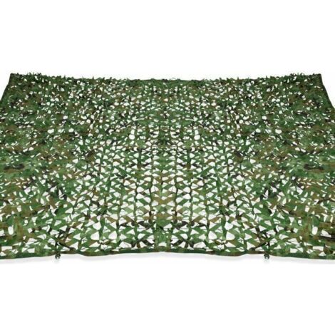 [JAMAIS UTILISÉ]Parasols et voiles d'ombrage rectangulaire design ombrière camouflage 3x5 M treillis vert (1/5)