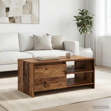 vidaXL Coffee Table Old Wood 102 x 50 x 45 cm Engineered Wood (1/5)