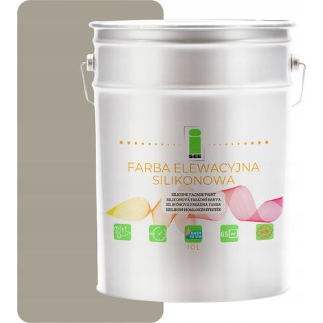 PITTURA PER FACCIATE IN SILICONE GRIGIO CALDO, TONALITÀ GRIGIA 10L (1/5)