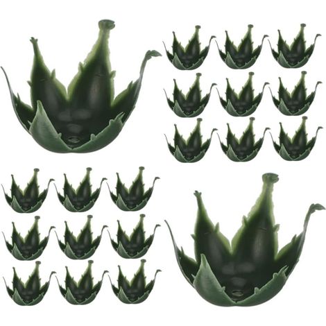 Sépale de Fleur Artificielle Vert en Plastique 100 Pièces pour Bouquets (1/5)