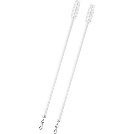 Baguettes de Tirage en Alliage D'aluminium Blanc pour Rideaux 2 Pièces, Installation Facile et Design Élégant pour Ouvrir et Fermer Rideaux Manuellement (1/5)