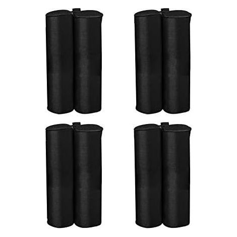 4 Pcs Gazebo Tent Sandbag Weighting Fixing for Gazebo Sunshade Pavilion Sand Garden V7059-1 (Black)