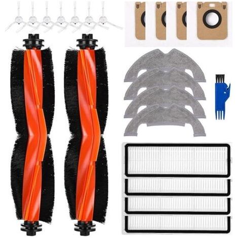 Kit accessoires pour Dreame D10 Plus/D10s Plus/L10 Plus/Z10 Pro Aspirateur, Pièces de rechange -2 Brosses Principales, 4 Filtres,