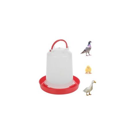 1,5 l - Abreuvoir automatique pour volailles - Distributeur d'eau pour poulets - Abreuvoir pour pigeons - Avec poignée à suspendre - Accessoire d'élevage épais (1/5)
