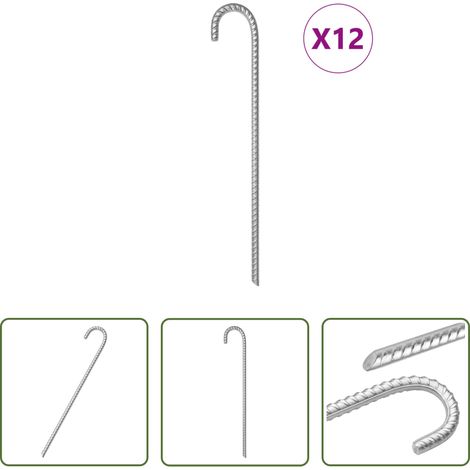 Camping - Zeltheringe 12 Stk. 41,5 cm Ø12 mm Verzinkter Stahl (1/5)