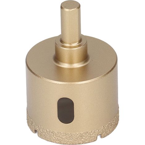 Scie cloche diamantée 45mm acier carbure pour carrelage porcelaine verre, embout triangulaire perceuse ouvre-trou céramique (1/5)