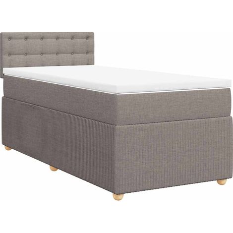 Maison Exclusive - Boxspringbett mit Matratze Taupe 90x200 cm Sto