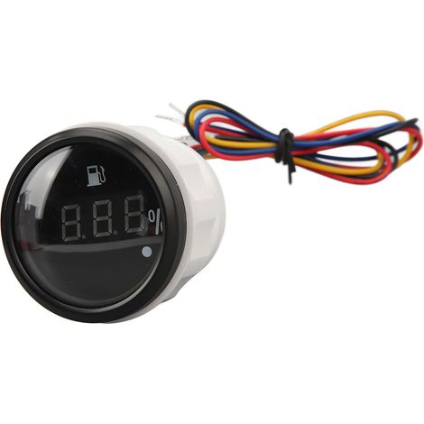 Jauge de niveau de carburant numérique 52 mm, 9-32 V CC, disque noir et couvercle noir, pour camping-cars, yachts et bateaux de pêche. (1/5)