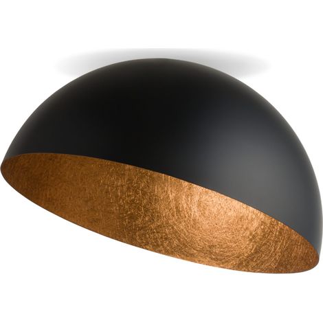 Plafoniera cupola decorativa Sfera Sigma nera/rame 50cm E27 (1/5)